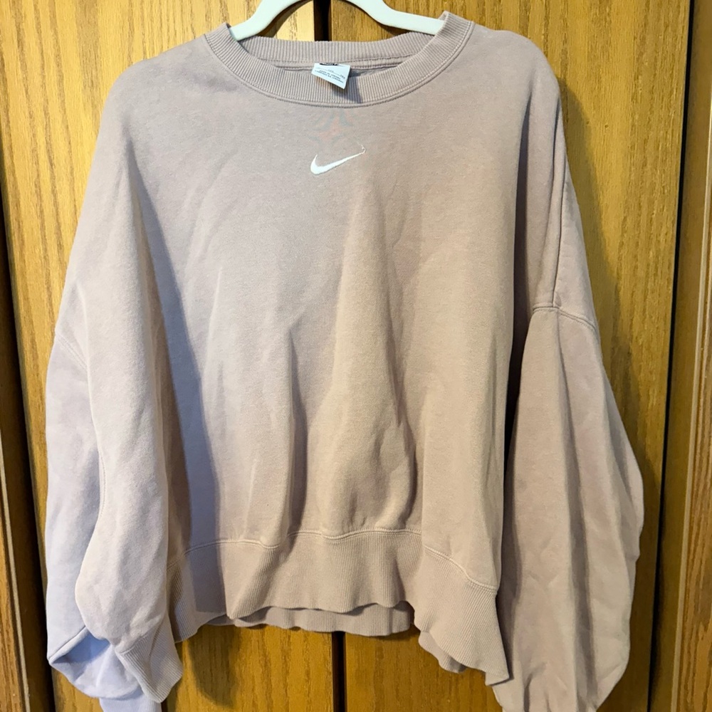 Nike Tan Crewneck with White Logo
